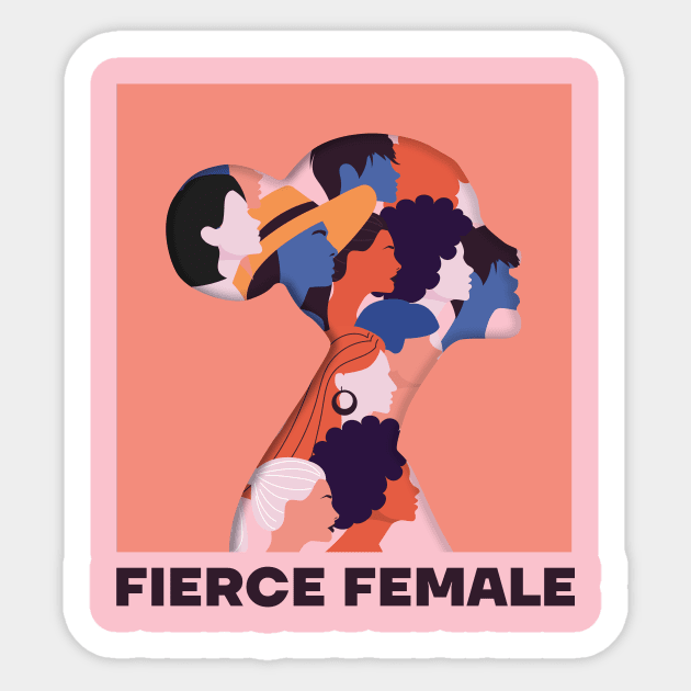 FIERCE FEMALE 8 MARCH WOMENS DAY Sticker by Meow Meow Cat